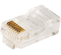 Fiche modulaire RJ45 mâle CAT 5e LogiLink MP0002 RJ45 mâle, droit Pôle: 8P8C transparent 100 pc(s)