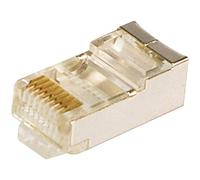 LogiLink Fiche modulaire RJ45 mâle MP0003 CAT 5e droit 8P8C argent 100 pc(s)