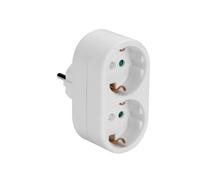 Fiche Multiple, 2 Prises Schuko - Terre Allemande