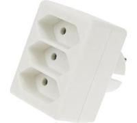 Fiche multiple, 3 prises euro perel eb13 Incolore G