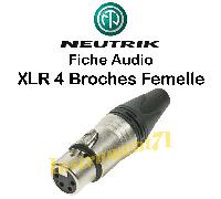XLR femelle, droit Neutrik NC4FX Nombre de pôles (num): 4 argent 1 pc(s)