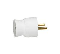 Legrand Fiche mâle 16A 2P+T 50415 en plastique pour câble 3x1,5 mm² Blanc