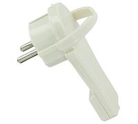 Fiche plastique extra plate 2P+T Dhome - Mâle - 16 A - Blanc