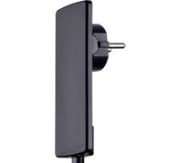 Fiche plate à contact de protection EVOline 1510.0000.0100 avec dispositif daide au branchement plastique 230 V noir IP20