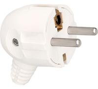 Fiche/prise femelle sortie latérale 16 A. 250 V. Blanc