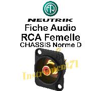 Fiche RCA Chassis Norme D Anneau de Répérage Rouge Neutrik NF2DB2
