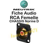 Fiche RCA Chassis Norme D Anneau de Répérage Rouge Neutrik NF2DB2
