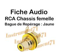 Fiche RCA Chassis Repérage Couleur Jaune Contacts Dores à Souder Marque REAN