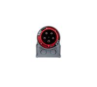 Fiche récepteur 125A 5P 400V rouge IP67 POWER TWIST 545-6
