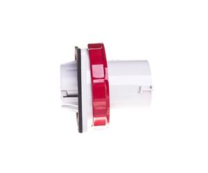 Fiche récepteur 63A 5P 400V rouge IP67 81883 Mureva
