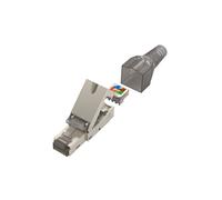 Fiche réseau, CAT-6a, 10 Gbit/s, blindée, montage sans outil