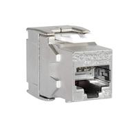 Fiche RJ45 - Actassi STP - Catégorie 6A - Femelle - 3,7 x 2,4 x 1,7 cm - Métallique - Référence : VDIB1777XB24