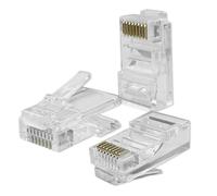 Fiche RJ45 Qoltec | CAT6 | UTP | Passage | Contacts plaqués or | 100 pièces