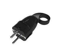 Fiche Schuko Confort avec anneau 16A 250V - Noir