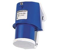 Fiche TA 16A, 3 broches, 6h, 230V, IP44 - Connecteur monté CEE 16A 3p 6h 847