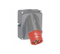 Fiche Tableau Inclinée 16 Ampères 3P+T Ip44 Rouge - Hypra 52173