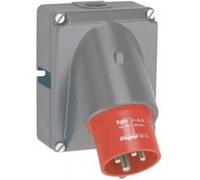 Legrand Fiche inclinée Hypra 3P+T 16 A 400 V IP44 plastique rouge 052173