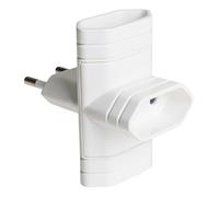 Fiche triple blanche, adaptateur sans TTL, 2300 W, 10 A, 250 V