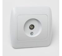 Fiche TV simple, installation facile, avec contact en métal nickelé, adaptée aux antennes et aux appareils de divertissement. *