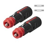 Fiche Universelle pour Allume Cigares, Prise Universelle DIN/Zig - Adaptateur 12V Moto & Voiture - Compatible DIN Ø12mm et Allume-Cigare Ø21mm - avec Levier extractible et raccordement à vis/Soudure