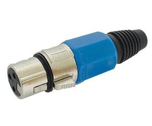 FICHE XLR FEMELLE NICKELEE 3 BROCHES - BLEU