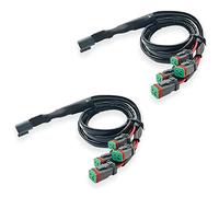 Ficher 2 Fils 3 en 1 Deutsch Double Sorties DT DTM Connecteur Adaptateurs de Prise pour Antibrouillard LED Feux de Pod LED Barre Lumineuse LED