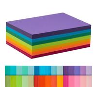Fiches 210 pièces A6 4 x 6 pouces (10,16 cm x 15,24 cm), cartes flash, papier épais 180 g/m², lot de 7 couleurs, cartes d'étude multicolores pour les écoles, les bureaux et le travail