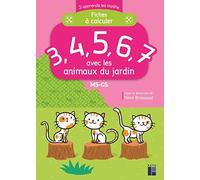 Fiches À Calculer 3, 4, 5, 6, 7 Avec Les Animaux Du Jardin Ms-Gs