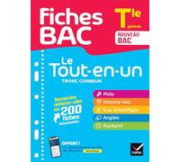 Fiches bac - Le Tout-en-un Tronc commun Tle générale (toutes les matières) - Bac 2026 Philo, Histoire-Géographie, Enseignement scientifique, Anglais - Collectif - Hatier - broché - Scolaire / Universi