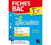 Fiches bac - Mes 2 spécialités Tle générale : SES, HGGSP & Grand Oral - Bac 2026: tout le programme de Terminale en fiches de révision détachables