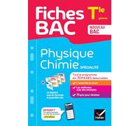 Fiches bac - Physique-Chimie Tle (spécialité) - Bac 2026: tout le programme en fiches de révision détachables