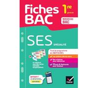 Fiches bac - SES 1re générale (spécialité): tout le programme en fiches de révision détachables