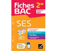 Fiches bac - SES 2de: tout le programme en fiches de révision détachables