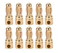 Fiches Banane 10 pièces Technologie CNC de Haute Précision Performance de Transmission Stable pour Les Tests électroniques Prise de Bricolage Plaquée Or en Cuivre Pur 3,5 mm
