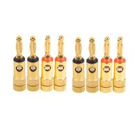Fiches Banane PlaquéEs Or 4 Rouge 4 Noir 4 Mm 8 Pcs LL68-4BP1
