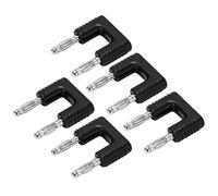 Fiches Bananes Double Pointe 4mm, 5 Pièces Connecteur 2 Voies Laiton é pour Équipement Électronique