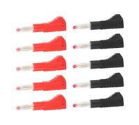 Fiches Bananes Empilables de 4 Mm avec Gaine de Protection pour Tests Industriels CAT Ⅱ 600 V - Paquet de 10