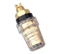 Fiches bananes pour fil de haut-parleur | Fiches banane en cuivre avec coque transparente, terminal de haut-parleur amplificateur, borne de liaison isolée pour haut-parleur amplificateur