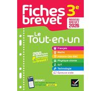 Fiches brevet - Le tout-en-un Brevet 2026 (toutes les matières): français, maths, histoire-géo EMC, SVT, physique-chimie, technologie, épreuve orale