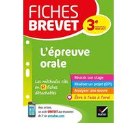 Fiches brevet L'épreuve orale: pour réussir son exposé et l'entretien
