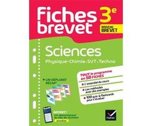 Fiches brevet - Sciences 3e (Physique-Chimie, SVT, Technologie) Brevet 2026 Pascale Bihouée (Auteur), Sandrine Aussourd (Auteur), Marie-Anne Grinand (Auteur), Nicolas Nicaise (Auteur)