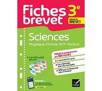 Fiches brevet - Sciences 3e (Physique-Chimie, SVT, Technologie) Brevet 2026: tout le programme en fiches de révision détachables