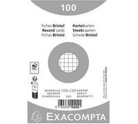 100 fiches bristol petits carreaux non perforã©es 10x15cm 10202e G