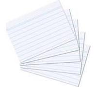 Herlitz Cartes lignées 1150705 – Lot de 100, blanches, format A7