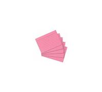 Fiches bristol, A7, ligné, rose