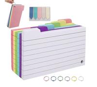 Fiches Bristol Colorées,300 Fiches Bristol Réglées pour École | Fournitures scolaires pour enseignement étudiants prise de notes cours collège