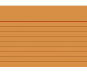 Fiches bristol lignées orange format a7