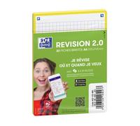 OXFORD Paquet de 32 Fiches Bristol revision 2.0 Non Perforées 105x148 mm A6 Q5/5 jaune