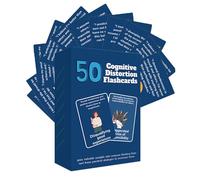 Fiches - Carte d'Affirmations pour Distorsions Cognitives,50 Fiches de Pratique de Pleine Conscience, Aide à la Régulation Émotionnelle et à Établir des Relations Plus Harmonieuses