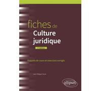 Fiches de Culture juridique A jour au 1er mars 2024 - Jean-Philippe Tricoit - Ellipses - broché - Scolaire / Universitaire